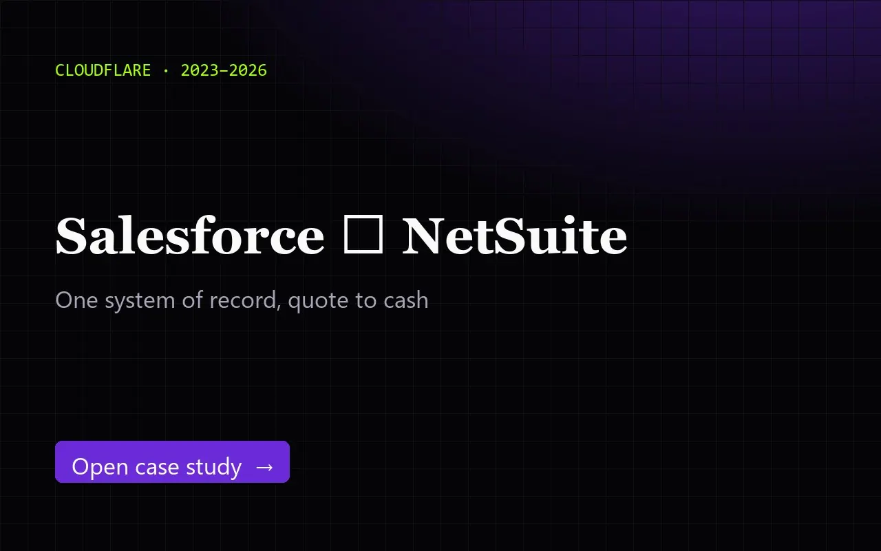 One system of record from quote to cash